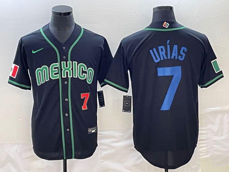 Men 2023 World Cub Mexico #7 Urias Black Nike MLB Jersey19->more jerseys->MLB Jersey